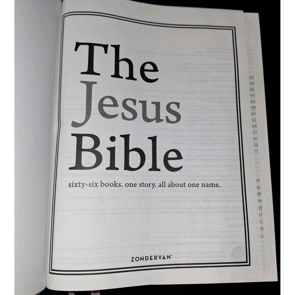 The Jesus Bible NIV Edition Zondervan Bibles Leathersoft over Board, Pink - Picture 4 of 11